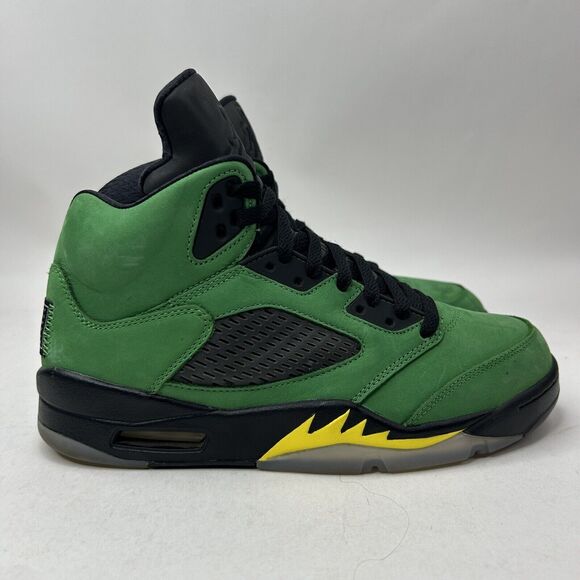 Nike Shoes Air Jordan 5 Retro SE “Oregon/Green Yellow” 2023 - Picture 4 of 8